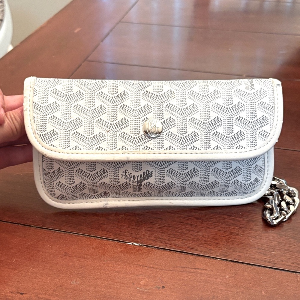 Goyard White and grey Patterned Womens clutch wallet